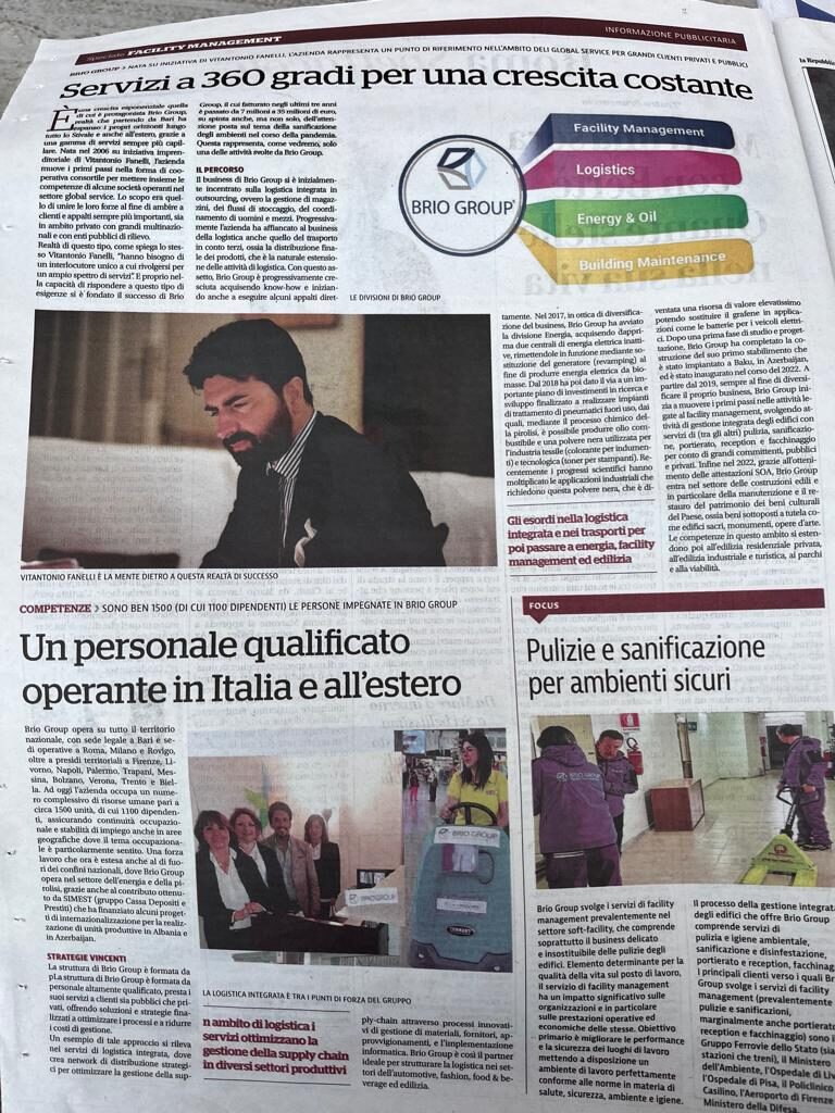 laRepubblica ROMA - Brio Group